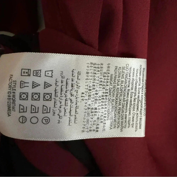 BCBGMAXAZRIA Merlot and Black Colorblock Long Sleeve Giada Dress Size XS - Picture 8 of 9